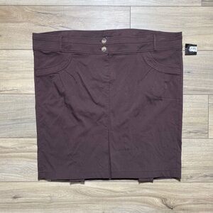Sele Womens Skirt With Pleated Inserts‎ Size 22W Brown